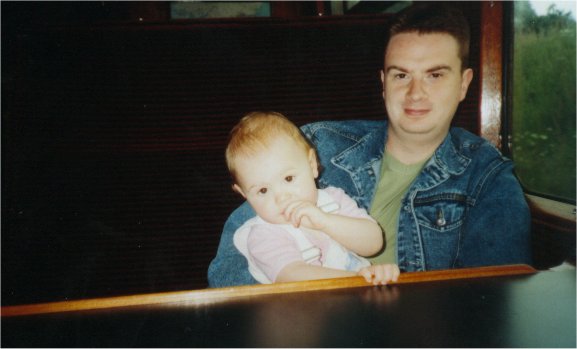 On the train wiv Daddy